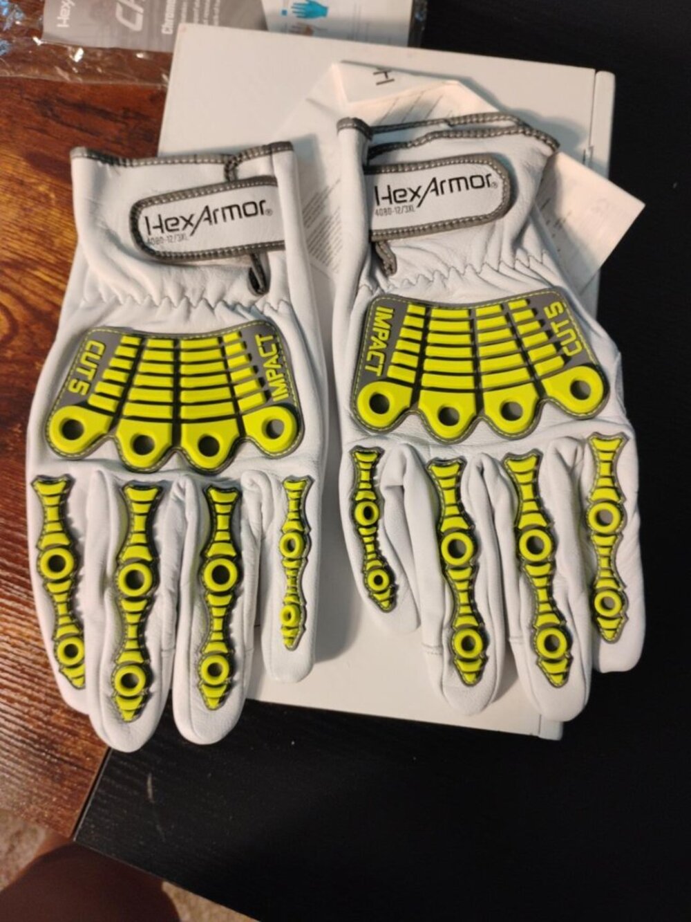 HexArmor Chrome Series 4080 Leather Impact Cut Resistant Gloves XXXL